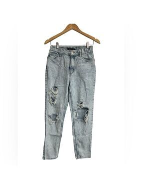 Bluenotes 90’s High Rise Mom Jeans - Light Wash Distressed - Size 2